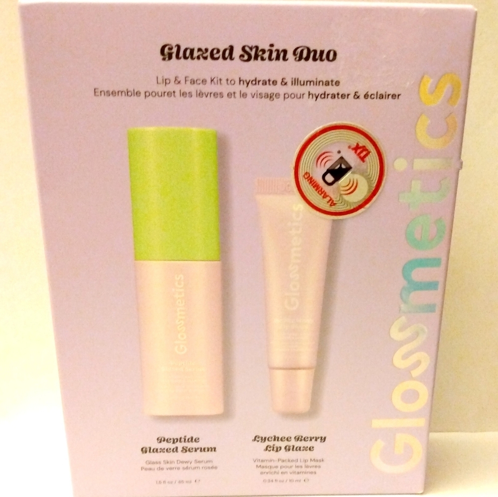 Glossmetics Glazed Skin Duo - Peptide Glazed Serum & Lychee Berry Lip Glaze